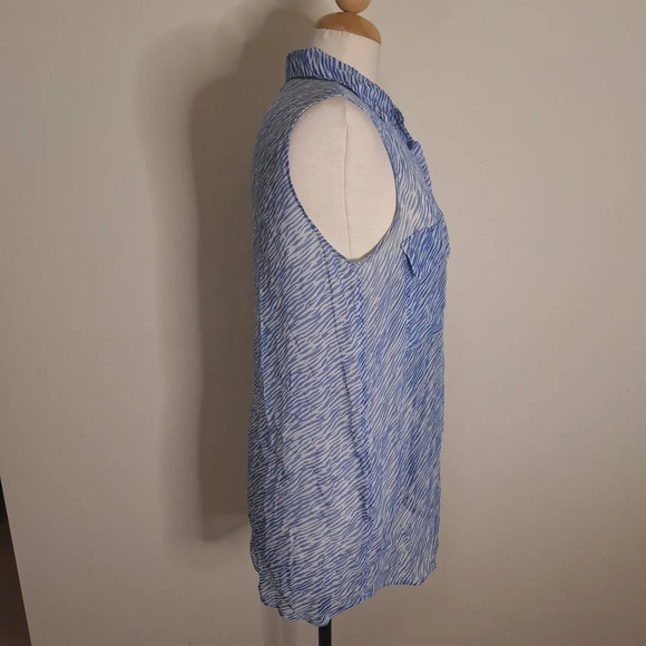 Equipment femme silk  sleeveless button front sleeveless tunic top SZ XS - Picture 3 of 7